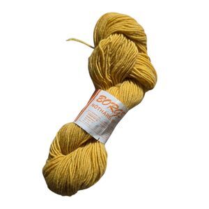 Borgs Notharsgarn Yarn 100% Wool Yellow 35 oz Skein Swedish Vintage Hank